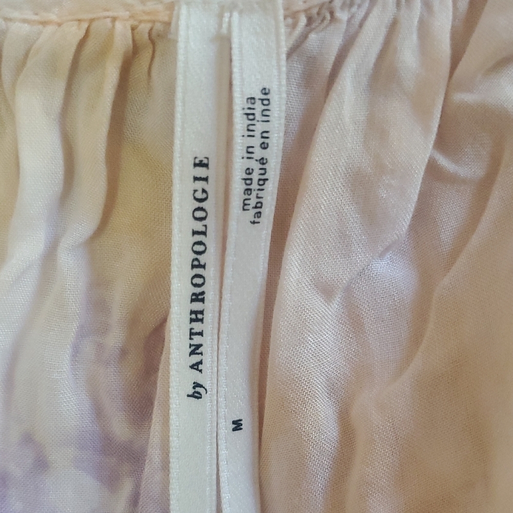 Anthropologie Women's Tie-Dye Nightgown Lace Dress Size M - Picture 10 of 14